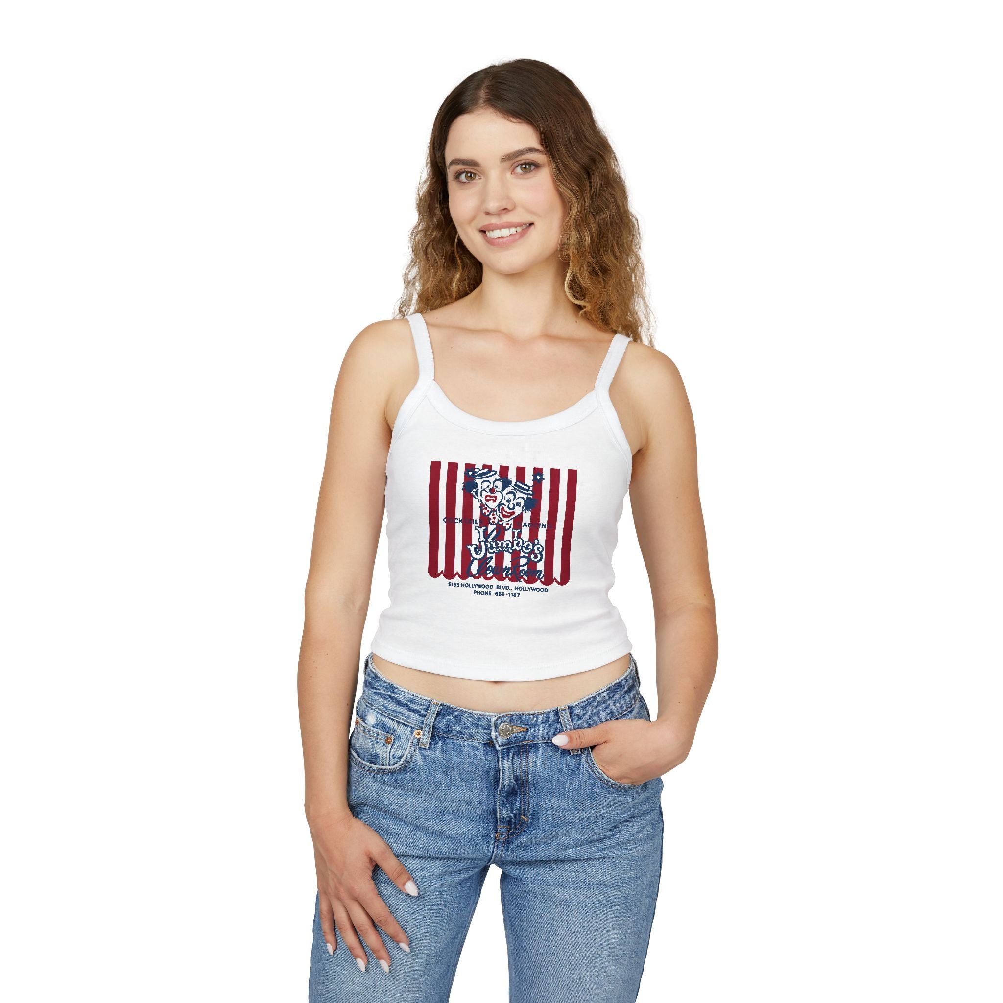 Jumbo's Clown Room Vintage Napkin Spaghetti Strap Tank Top