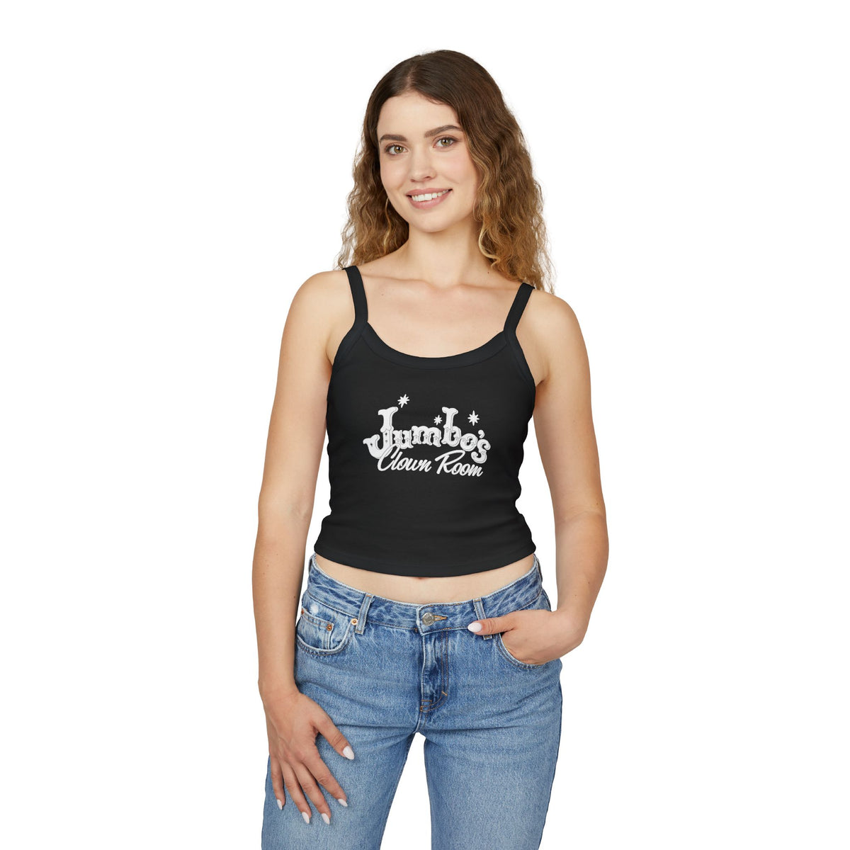 Jumbo's Clown Room Vintage Logo Crop Spaghetti Strap Top