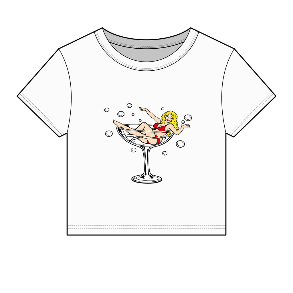 Jumbo's Clown Room "Bikini Martini Girl" Baby Tee