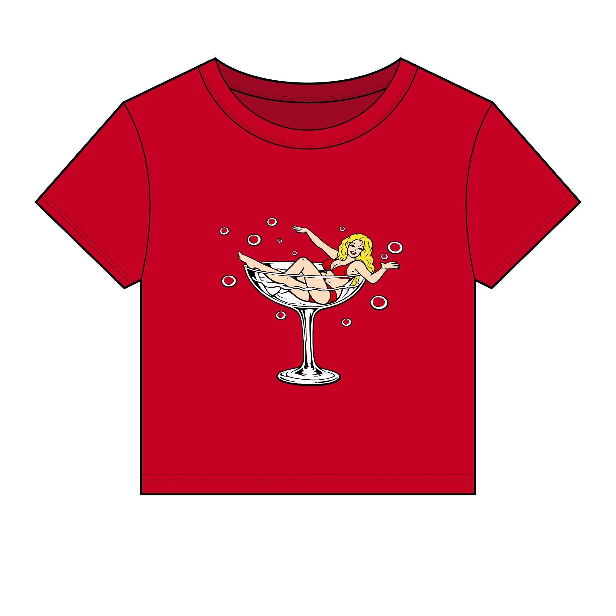 Jumbo's Clown Room "Bikini Martini Girl" Baby Tee