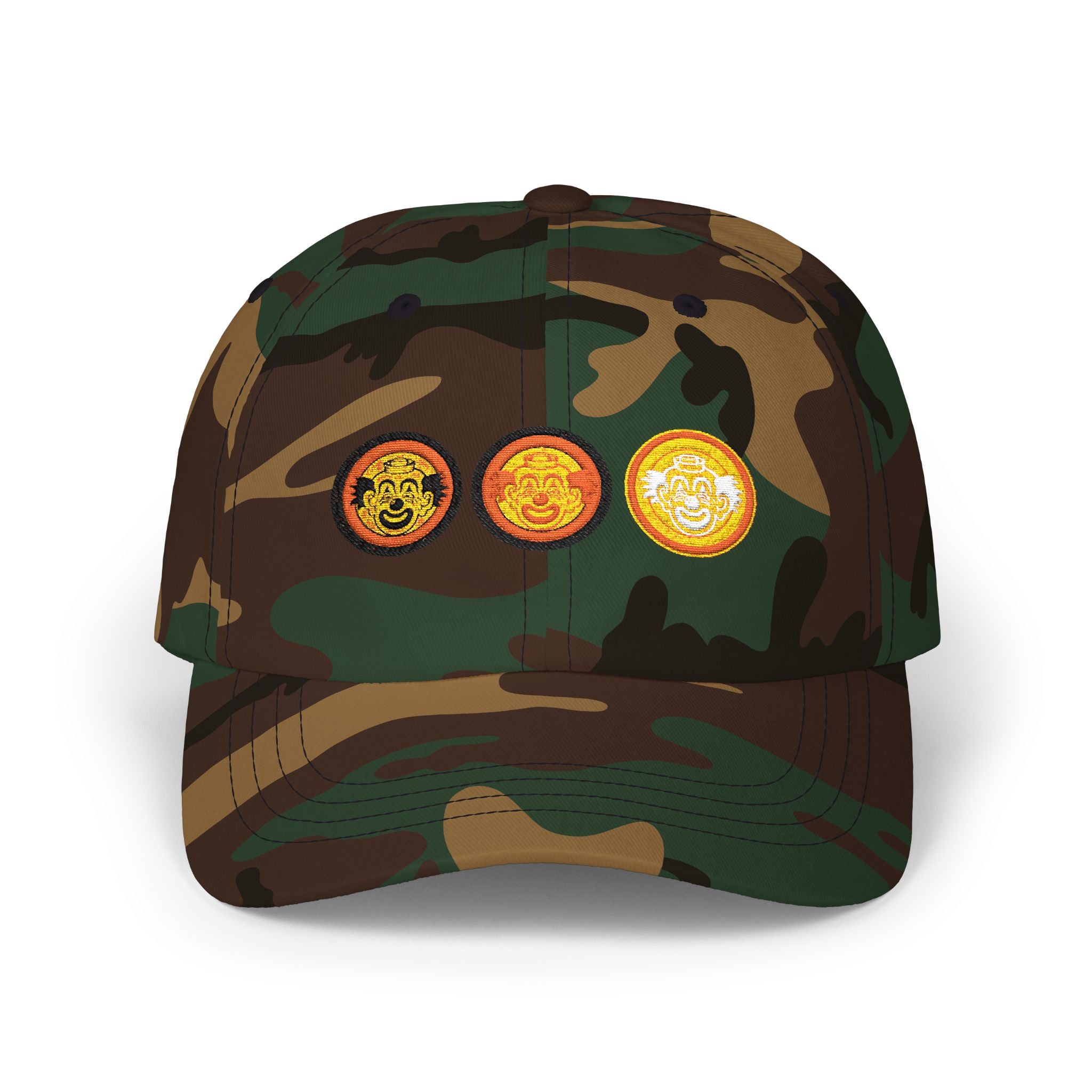 Jumbo's Clown Room Trio Table Clown Embroidered Dad Cap