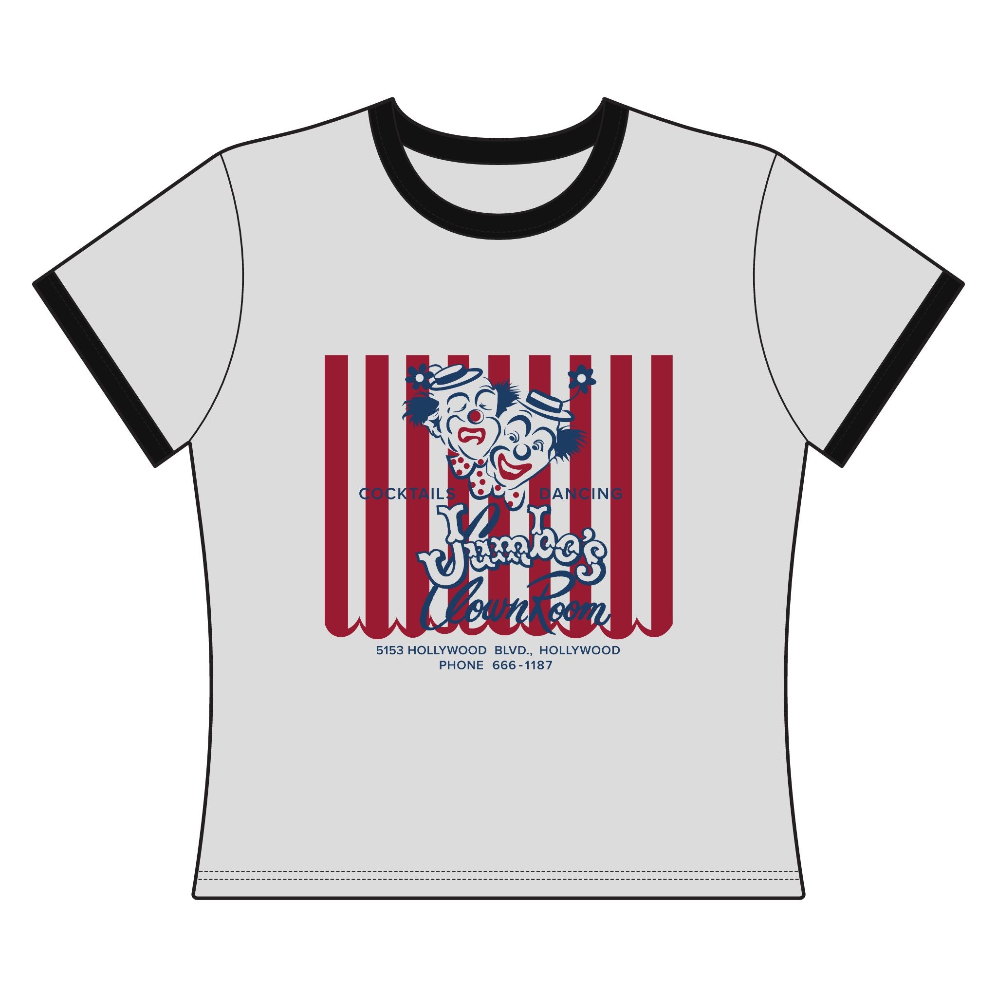 Jumbo's Clown Room Vintage Napkin Women's Cropped Ringer