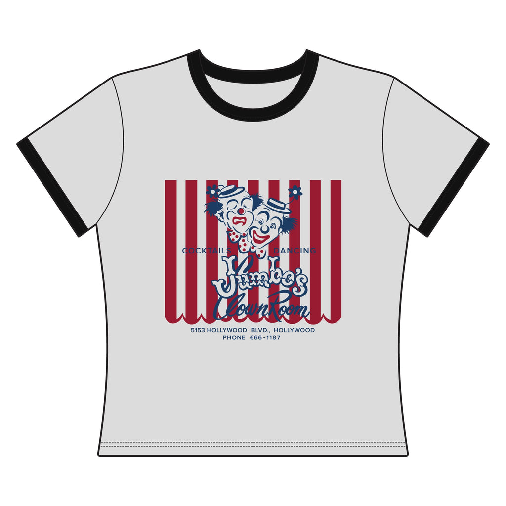 Jumbo's Clown Room Vintage Napkin Women's Cropped Ringer