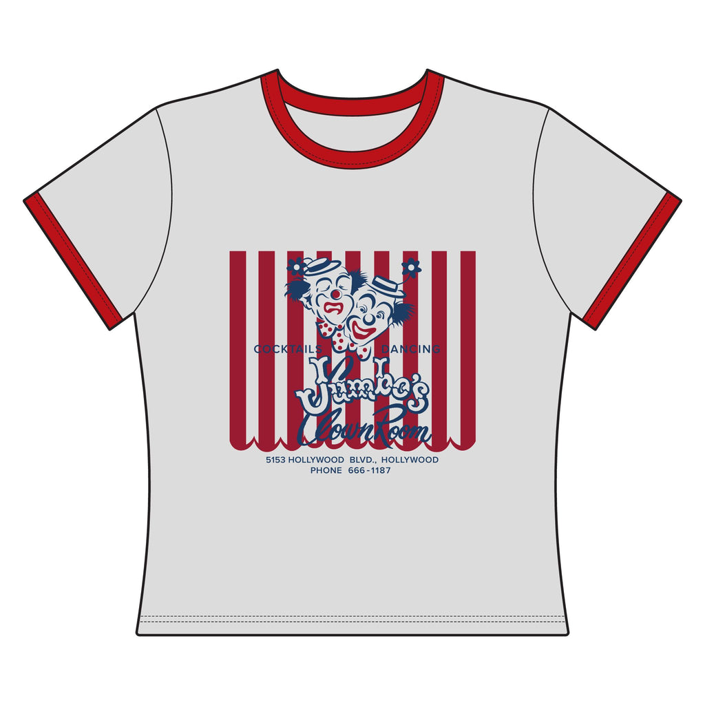 Jumbo's Clown Room Vintage Napkin Women's Cropped Ringer