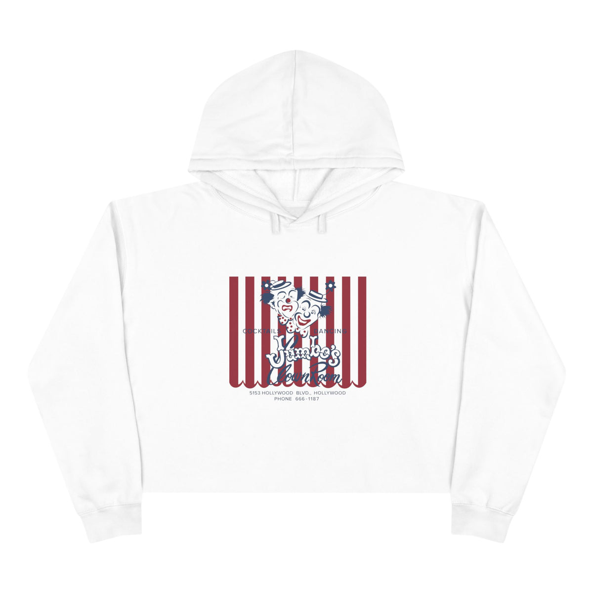 Jumbo's Clown Room Vintage Napkin Cropped Hoodie