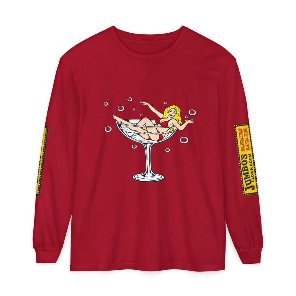 Jumbo's Clown Room "Bikini Martini Girl" Long Sleeve Tee